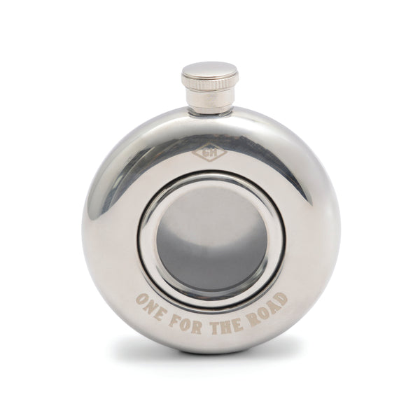 Circular Hip Flask One For The Road