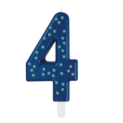 Maxi Cake Candle - Blue - 4