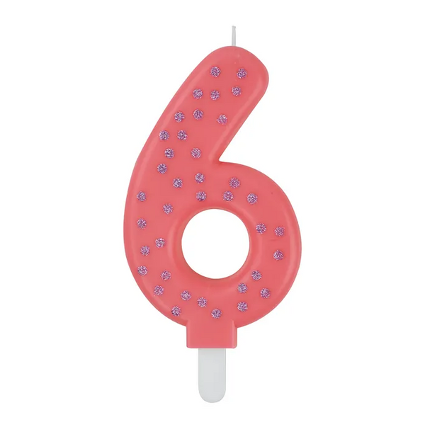 Maxi Cake Candle - Pink - 6