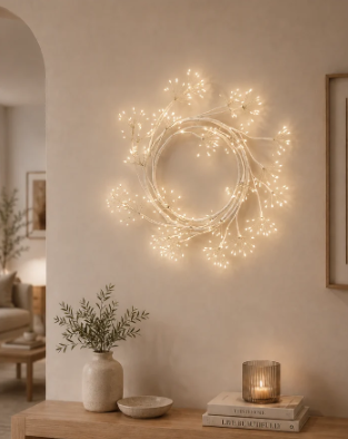 Spiral Wreath in White
