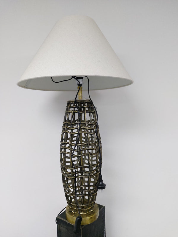 Lamp Brass With Cream Shade