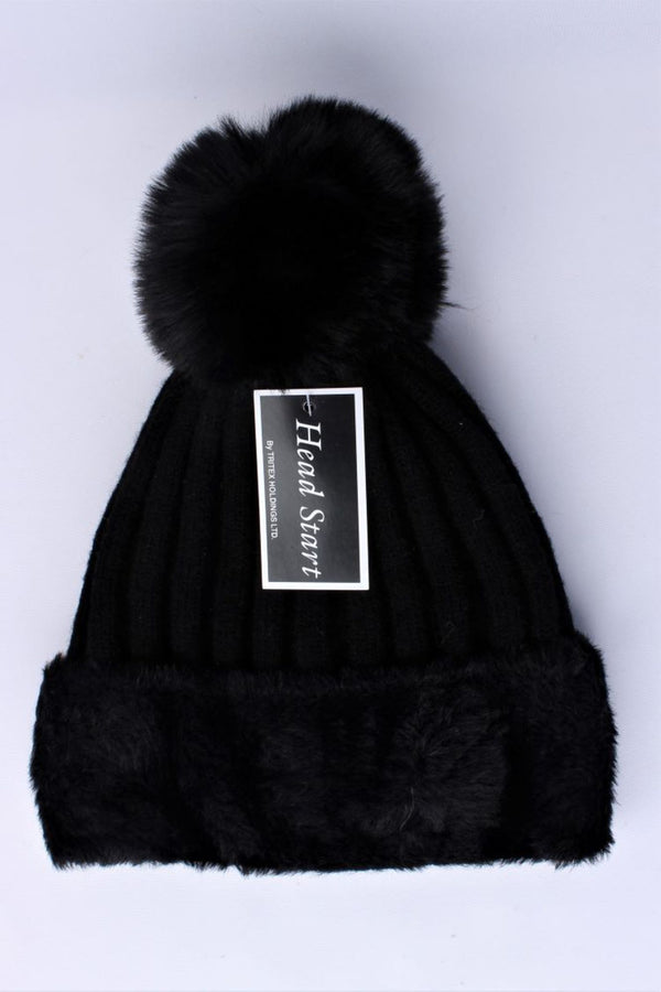 Beanie Hat Woolen Black