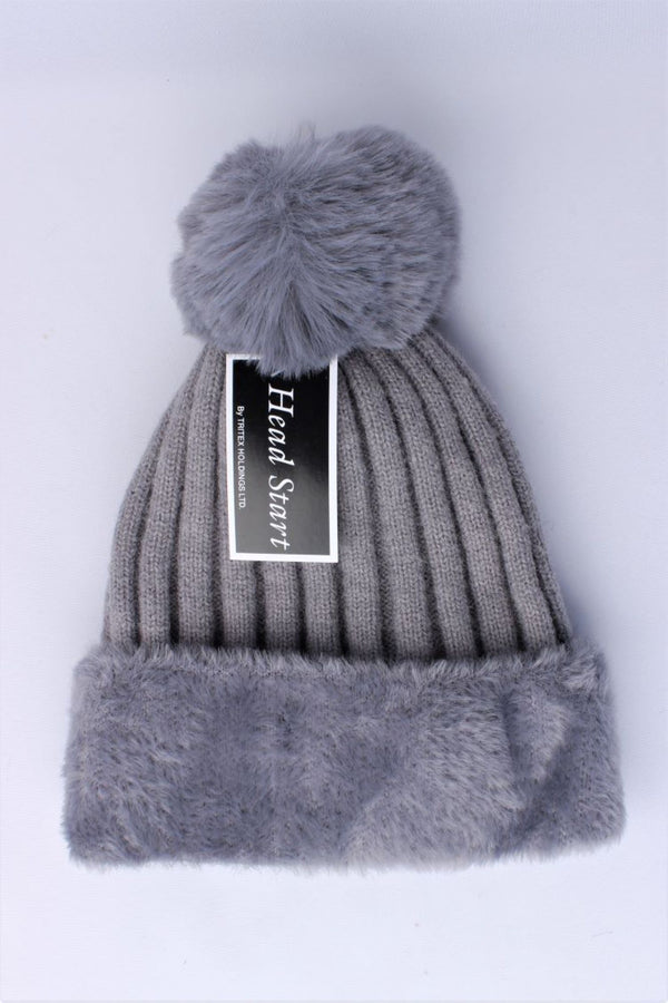 Beanie Hat Woolen Grey
