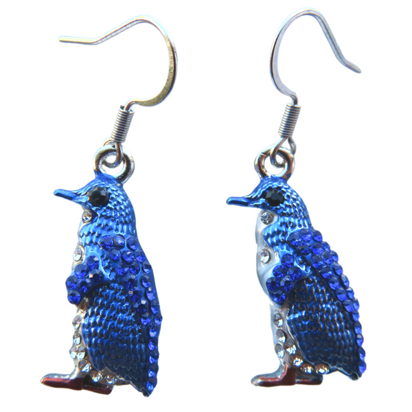 Earring Blue Penguin