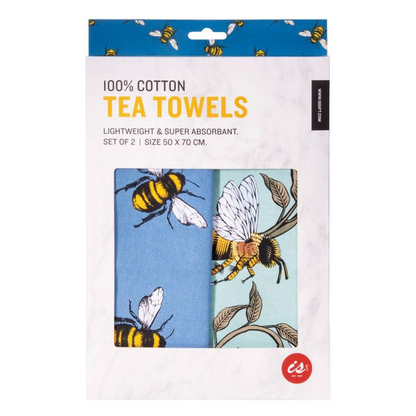 Tea Towels Bees Set Of 2