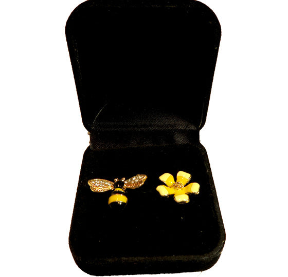 Earrings Bee & Flower Stud